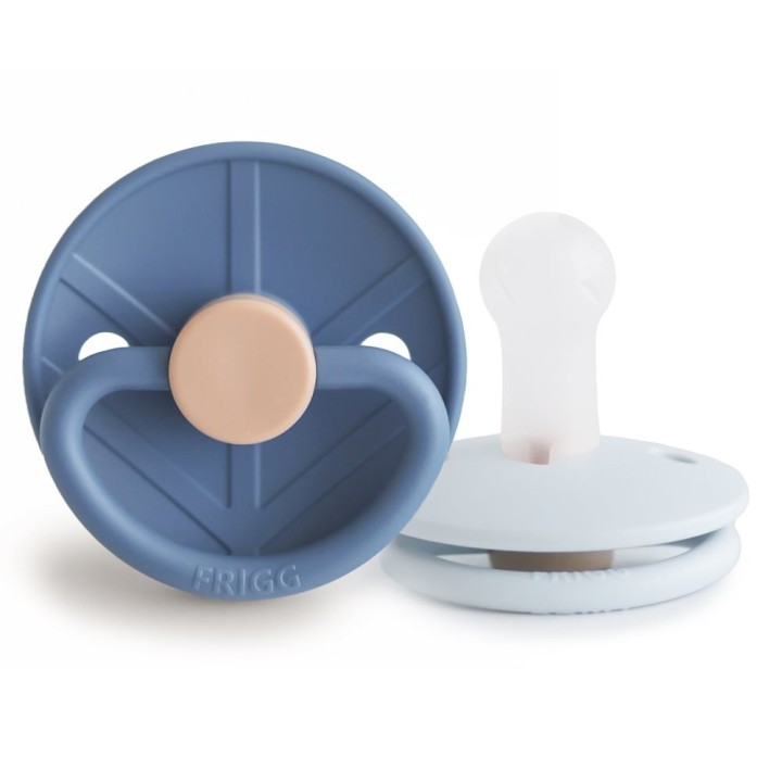 SILICONE PACIFIER BLOCK 2 PACK LITTLE VIKING OCEAN V./POWDER B. 6+