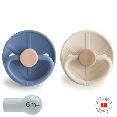 SILICONE PACIFIER BLOCK 2 PACK LITTLE VIKING OCEAN V./CREAM 6+