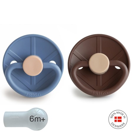 SILICONE PACIFIER BLOCK 2 PACK LITTLE VIKING OCEAN V./COCOA 6+