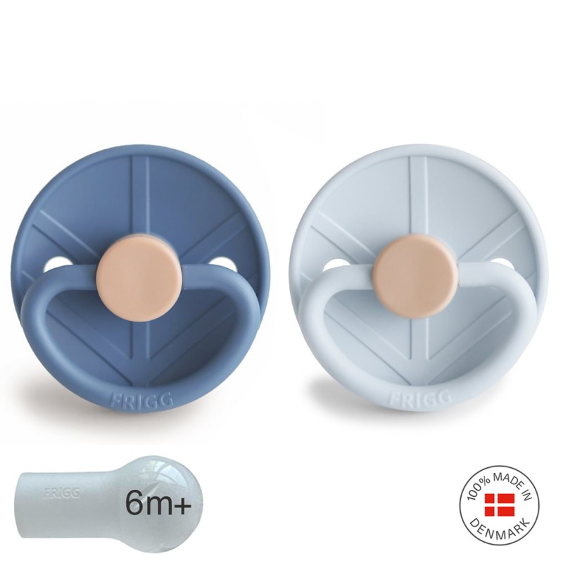 SILICONE PACIFIER BLOCK 2 PACK LITTLE VIKING OCEAN V./POWDER B. 6+