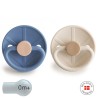 SILICONE PACIFIER BLOCK 2 PACK LITTLE VIKING OCEAN V./CREAM 0+