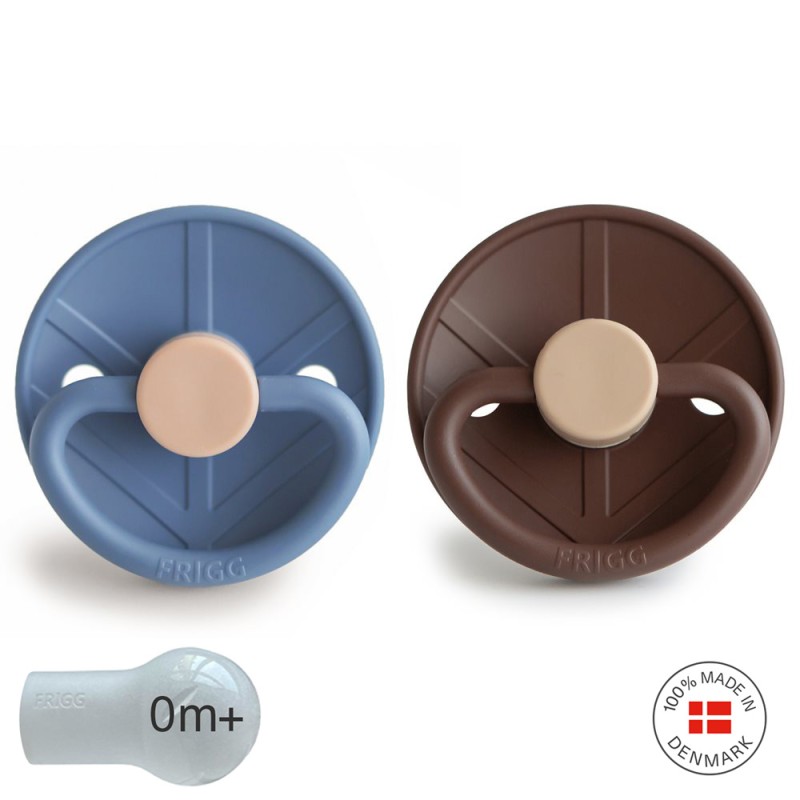 SILICONE PACIFIER BLOCK 2 PACK LITTLE VIKING OCEAN V./COCOA 0+