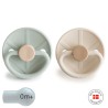 SILICONE PACIFIER BLOCK 2 PACK LITTLE VIKING SAGE/CREAM 0+