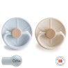 SILICONE PACIFIER BLOCK 2 PACK LITTLE VIKING POWDER BLUE/CREAM 0+