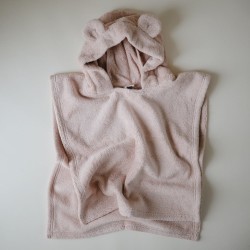 BABY PONCHO TOWEL BEAR BLUSH 44.5x51x0.5 CM