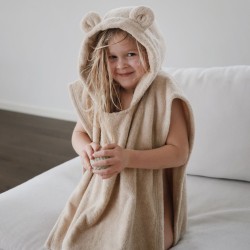 BABY PONCHO TOWEL BEAR FOG 44.5x51x0.5 CM