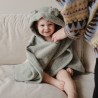 BABY PONCHO TOWEL BEAR MOSS 44.5x51x0.5 CM