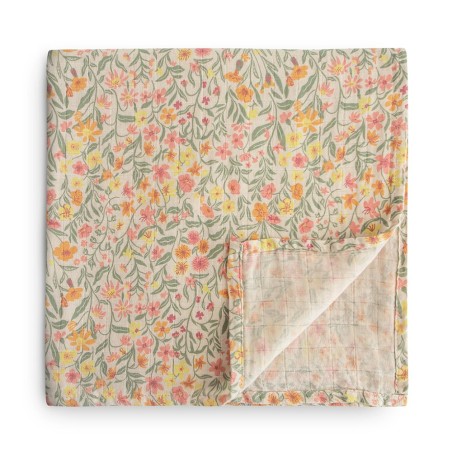 SWADDLE PRINT PASTEL BLOOMS 120x120 CM