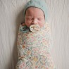 SWADDLE PRINT PASTEL BLOOMS 120x120 CM