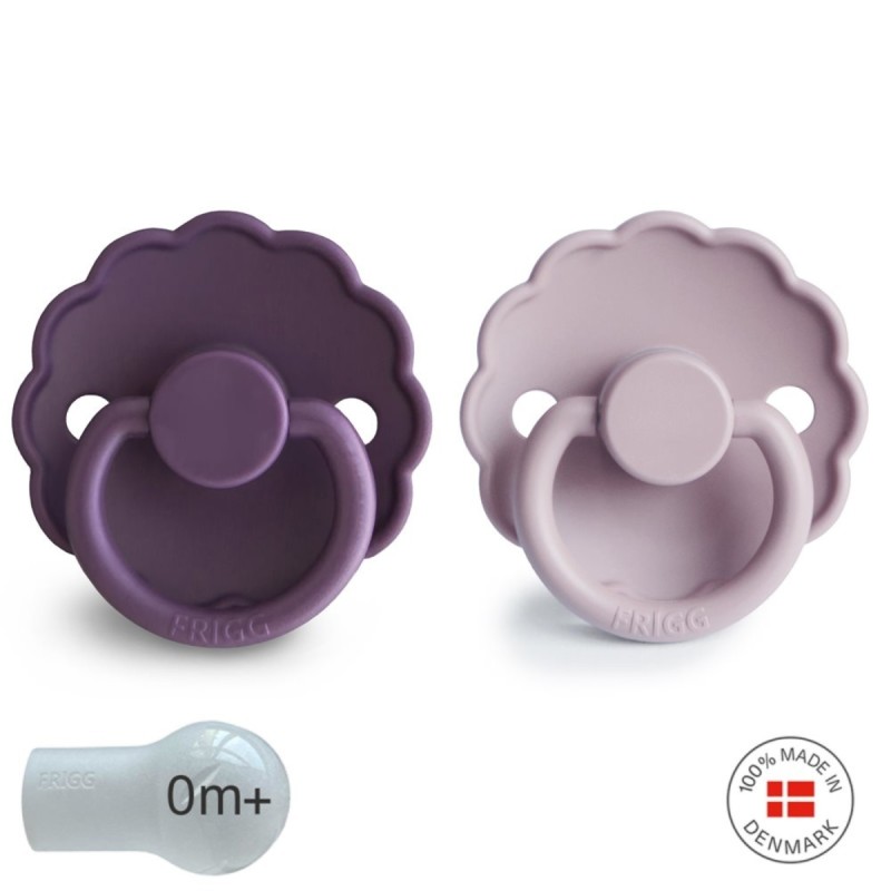 SILICONE PACIFIER BLOCK 2 PACK DAISY VIOLET DREAM/S.LILAC 0+