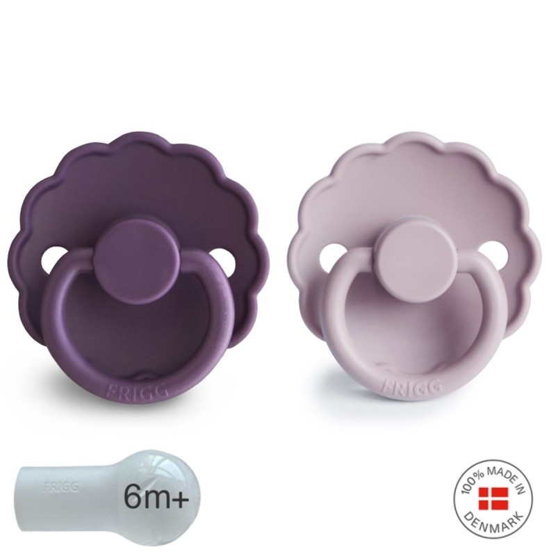 SILICONE PACIFIER BLOCK 2 PACK DAISY VIOLET DREAM/S.LILAC 6+