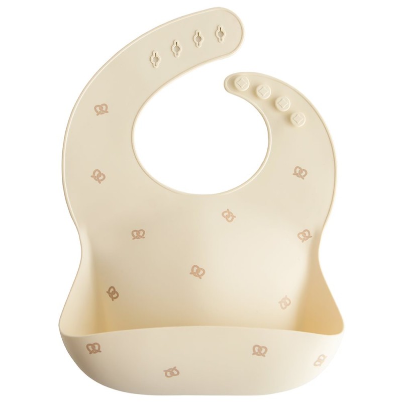 SILICONE BIB PRINT PRETZEL 26.5x3.5 CM