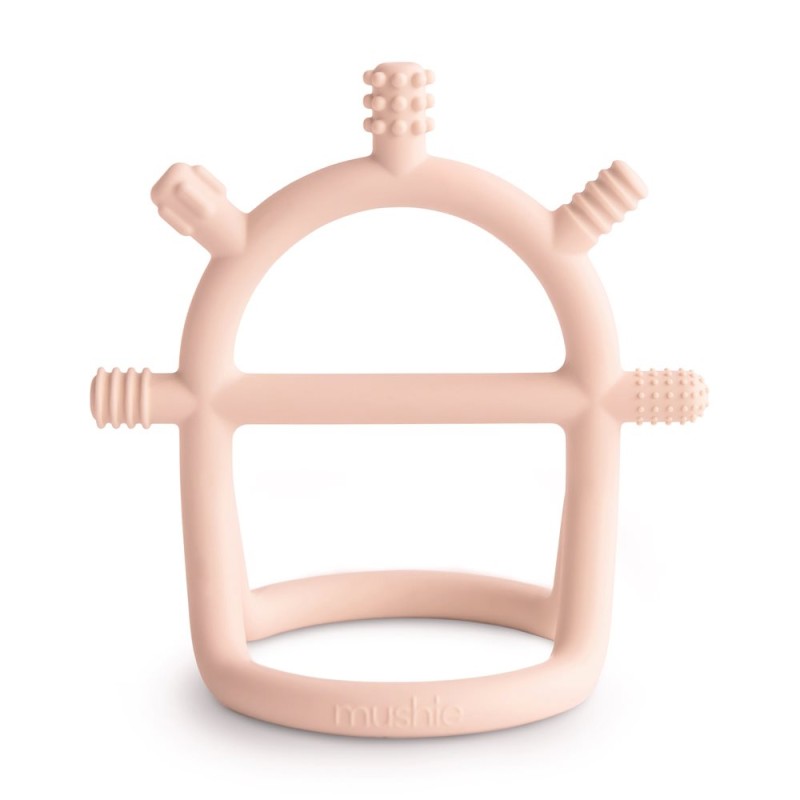 NO-DROP SILICONE TEETHER SENSORY BLUSH 10.5x10x7.5 CM