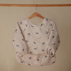 LONG SLEEVE BIB SOLID WHALES 36x40 CM