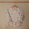 LONG SLEEVE BIB SOLID WHALES 36x40 CM