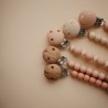 PACIFIER CLIP LUNA BLUSH 23.5x1.8 CM