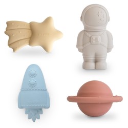 SPACE BATH PLAY (SET OF 4) SOLID MULTI 10x5x6 CM