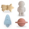 SPACE BATH PLAY (SET OF 4) SOLID MULTI 10x5x6 CM