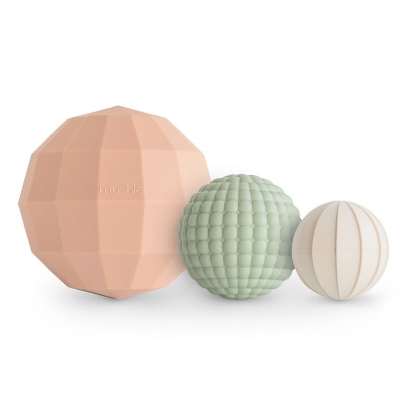 NESTING SPHERES SENSORY TOY(3) SOLID BLUSH 9.1x9.1x9.1 CM