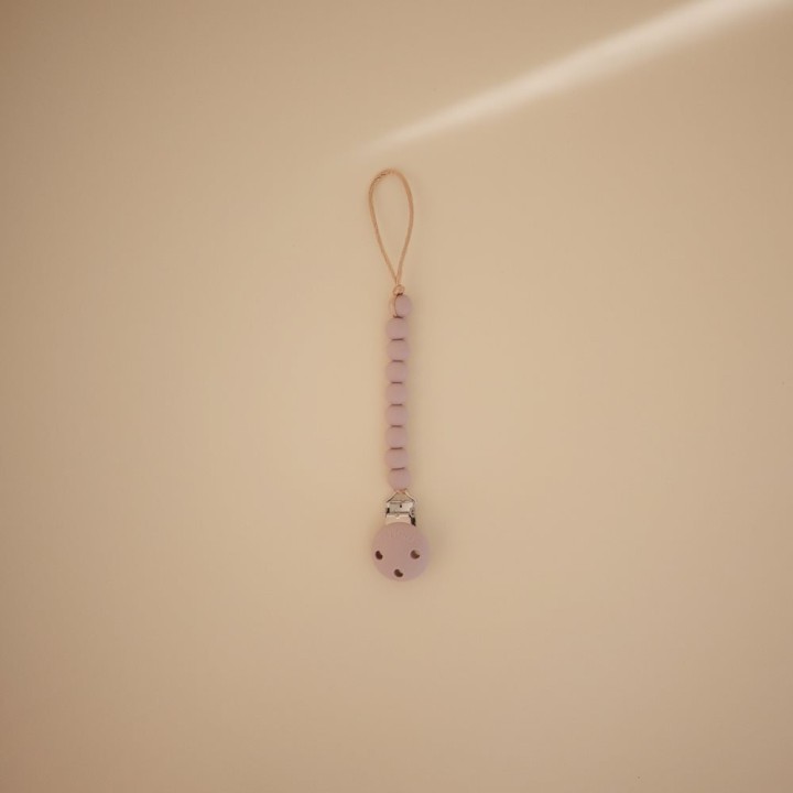PACIFIER CLIP HERA SOFT LILAC 19x1.5 CM